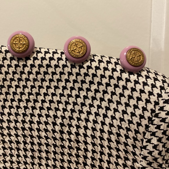 St. Gillian’s Ladies Vintage 100% Silk Dress.  Houndstooth Design.  Size 8. - Picture 2 of 9